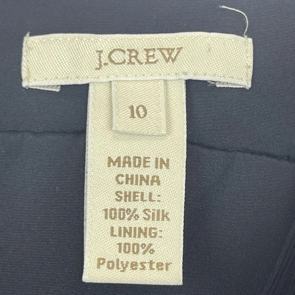 J. Crew Zadie 100% Silk Black Mini Dress Tiered Ruffle V-Neck Size 10 - Picture 8 of 10